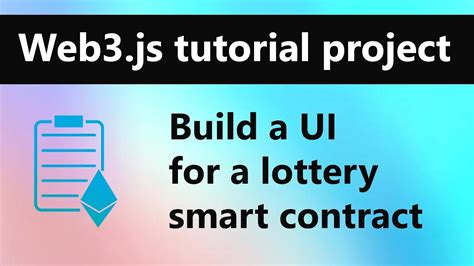 ethereumlottery.io app|Web3 Tutorial Project .